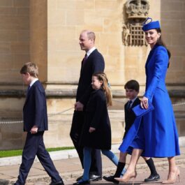 Familia Prințului și Prințesei de Wales la slujba de Paște