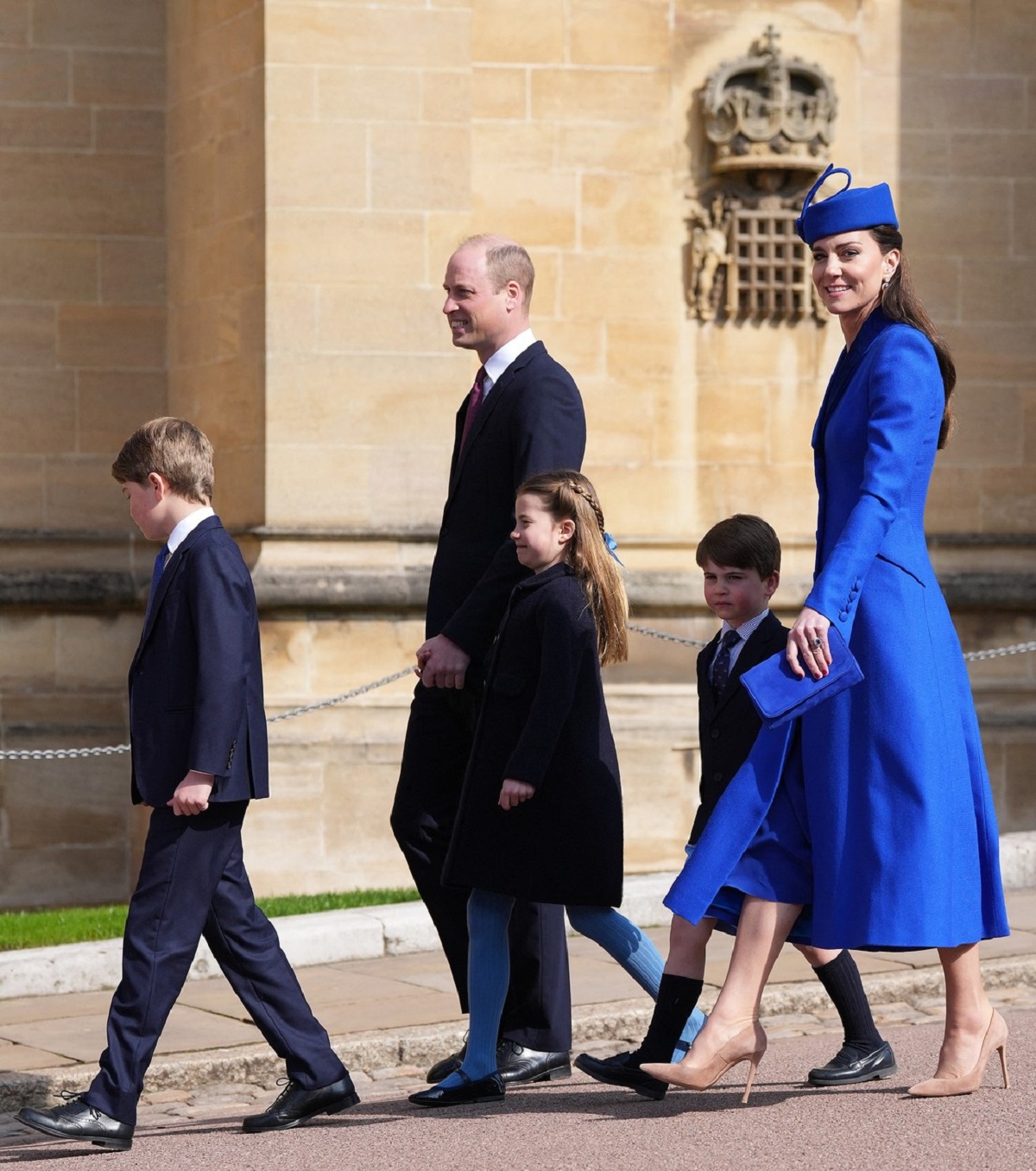 Familia Prințului și Prințesei de Wales la slujba de Paște
