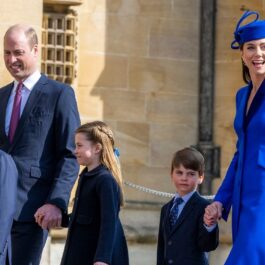 Kate Middleton alături de Prințul William, Prințul George, Prințul Louis și Prințesa Charlotte la slujba de Paște