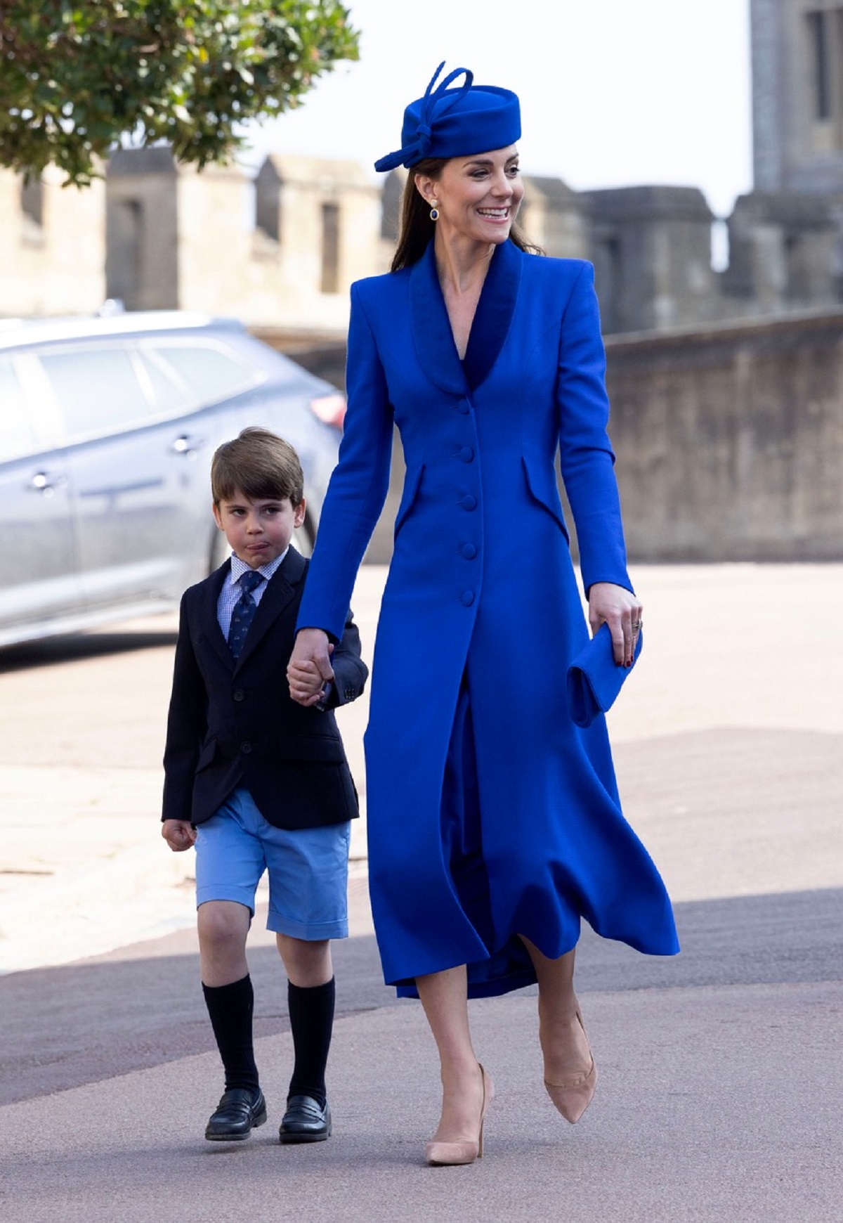 Kate Middleton și Prințul Louis au mers de mână la slujba de Paște
