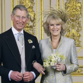 Fotografie cu Regele Charles și Regina Consort Camilla de la nunta lor din anul 2005