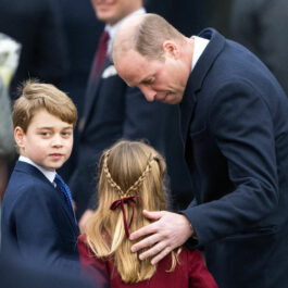 Prințul William, alături de Prințul George și Prințesa Charlotte, la biserică