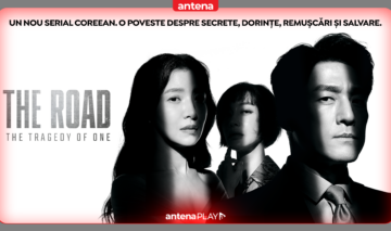 Afișul oficial al serialului The Road The Tragedy of One, cu actorii principali în alb-negru