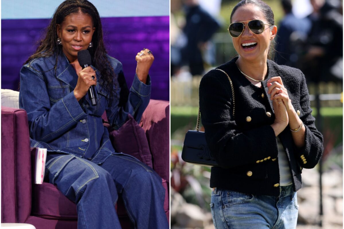 Meghan Markle și Michelle Obama, într-un colaj foto, elegante