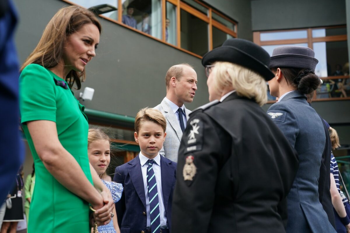Kate Middleton și Prințul William, alături de copiii lor, la Wimbledon