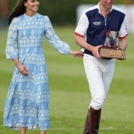 Kate Middleton și Prințul William, împreună, pe terenul de polo
