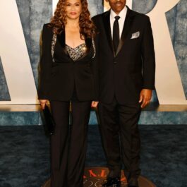Richard Lawson și Tina Knowles-Lawson, la petrecerea pe care Vanity Fair a organizat-o în 2023 după ediția Premiilor Oscar
