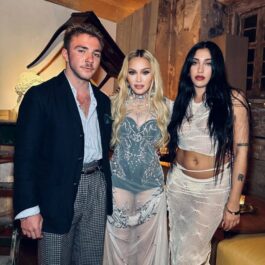 Madonna, într-o poză de album făcută la party-ul din Lisabona alături de Lourdes Leon și Rocco Ritchie