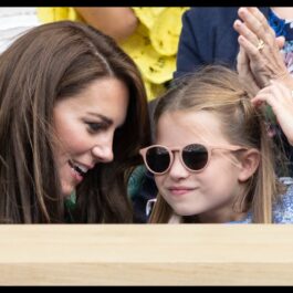 Kate Middleton, alături de fiica sa, Charlotte, la un meci de tenis