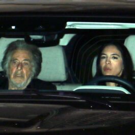 Al Pacino, alături de iubita sa Noor, în mașină