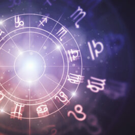 Hartă astrologică, cu toate semnele zodiacale pe ea