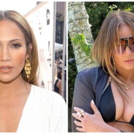 Un colaj cu două imagini ale cântăreței Jennifer Lopez, una din 2003 și una din 2023, pentru a ilsutra că este una dintre principalele celebrități care par că nu au îmbătrânit în ultimii 20 de ani