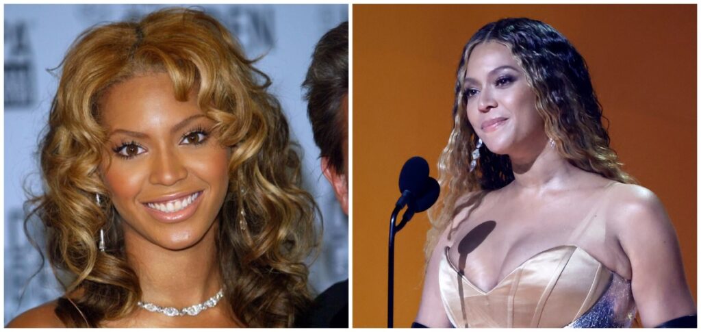 Un colaj cu Beyonce fiind ilustrată în două poze, una din 2003 și una din 2023, pentru a reprezenta că este una dintre principalele celebrități care par că nu au îmbătrânit în ultimii 20 de ani