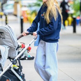 Sophie Turner, alături de fiicele sale, fotografiată în timp ce împinge un cărucior