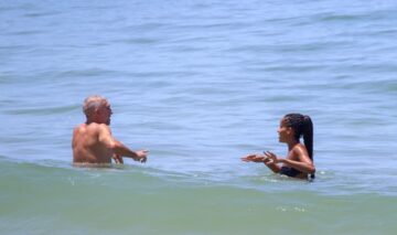 Vincent Cassel și Narah Baptista au mers împreună la plajă. Fotografii i-au surprins pe cei doi îndrăgostiți în ipostaze tandre