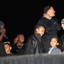 Copiii lui Kanye West la concertul tatălui lor