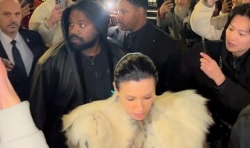 Bianca Censori și Kanye West, înconjurați de echia lor de securitate