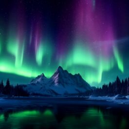 Imagine cu aurora boreală