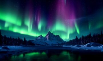 Imagine cu aurora boreală