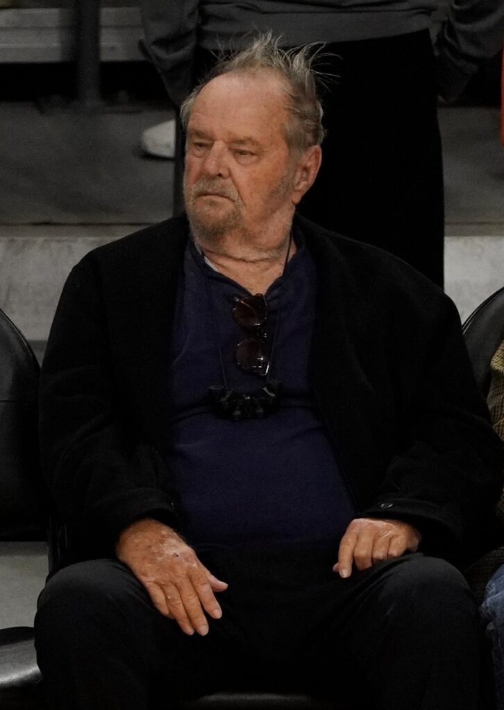 Jack Nicholson surprins la un meci de baschet din 2023