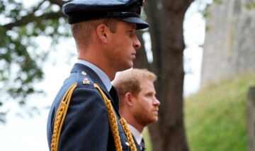 Prințul William și Prințul Harry, la înmormântarea Reginei Elisabeta