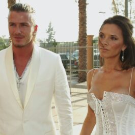 David și Victoria Beckham la un eveniment public din 2003