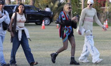 Heidi Klum alături de un bărbat îmbrăcat sumar la Coachella 2024