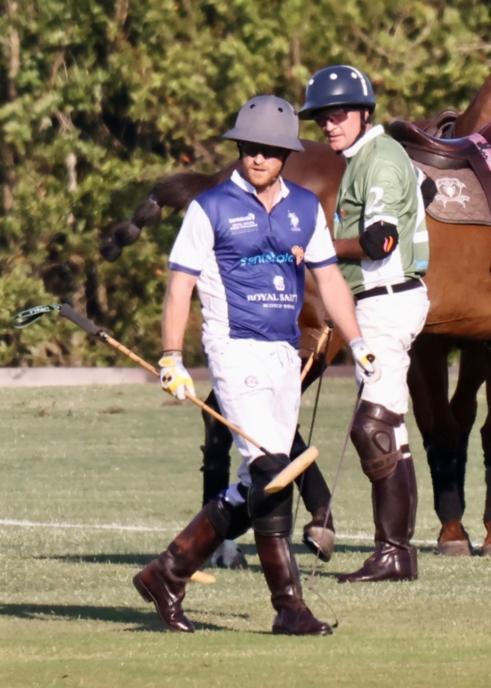 Prințul Harry surprins pe terenul de polo
